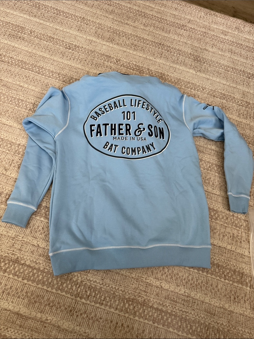 Light Blue Baseball Lifestyle Father & Son Sweatshirt